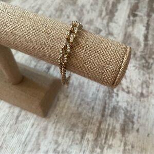 Gold Rhinestone Chain Bracelet